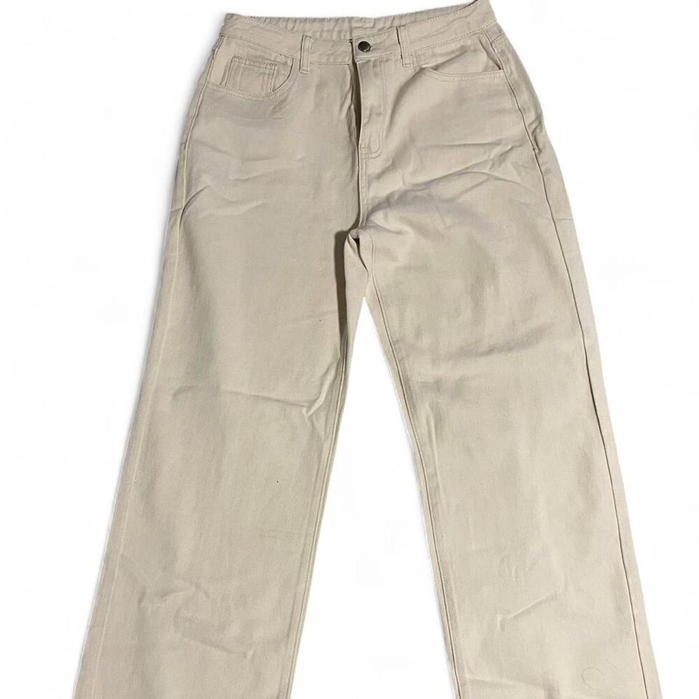 Zara Women's White and Cream Trousers